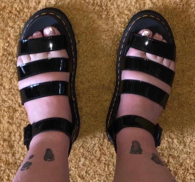 dr martens blaire sandals patent