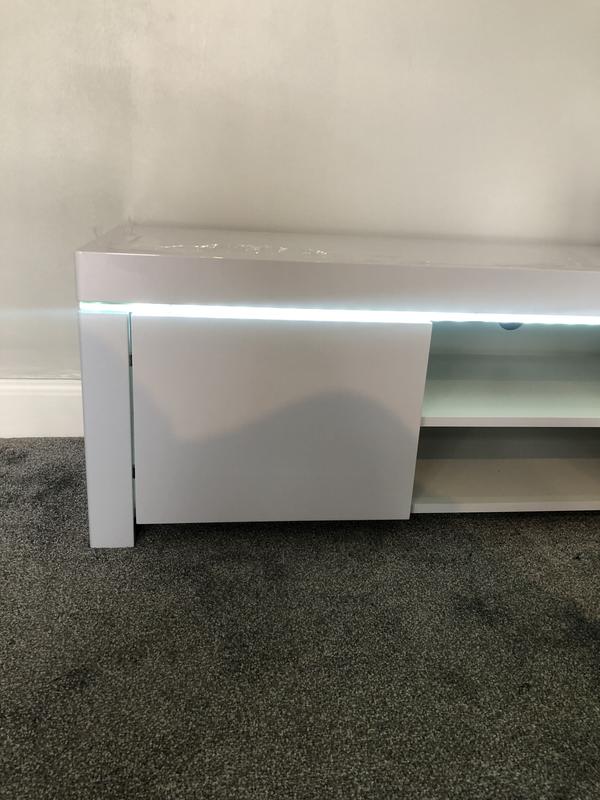 Atlantic gloss corner tv deals unit with led lights