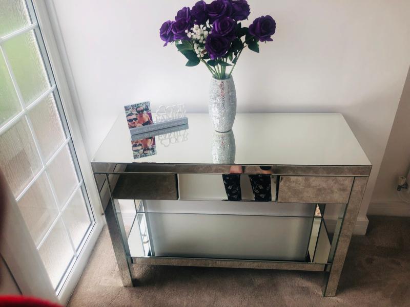 Monte carlo mirrored on sale console table