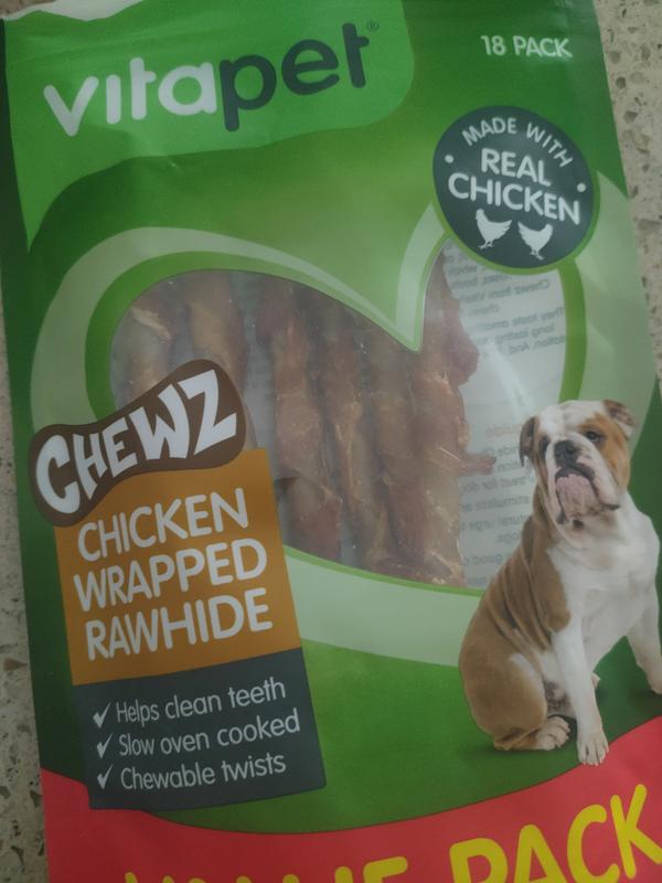 Vitapet chicken wrapped rawhide chews sale