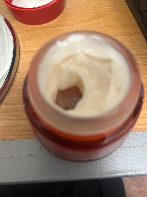 Hole through the cream