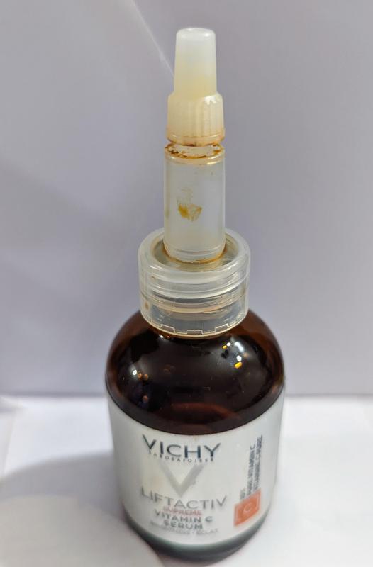 Oxidisation of product around bottle mouth
