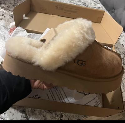 【新品未使用】 UGG W DISQUETTE 25cm US8 アグ 厚底 UGG Disquette CHESTNUT 21FW-I（アグ ディスケット-ブラウン