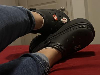 か*り様 23cm クロックス ストンプ クロッグ ブラック M5W7 新品 crocs Stomp Clog Black （クロックス ストンプ クロッグ
