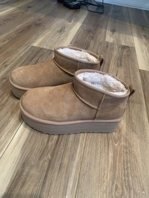 UGG W CLASSIC ULTRA MINI PLATFORM CHESTNUT （アグ