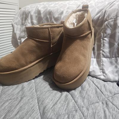 UGG W CLASSIC ULTRA MINI PLATFORM CHESTNUT（アグ クラッシック