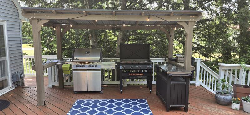 Gazebo over outdoor kitchen