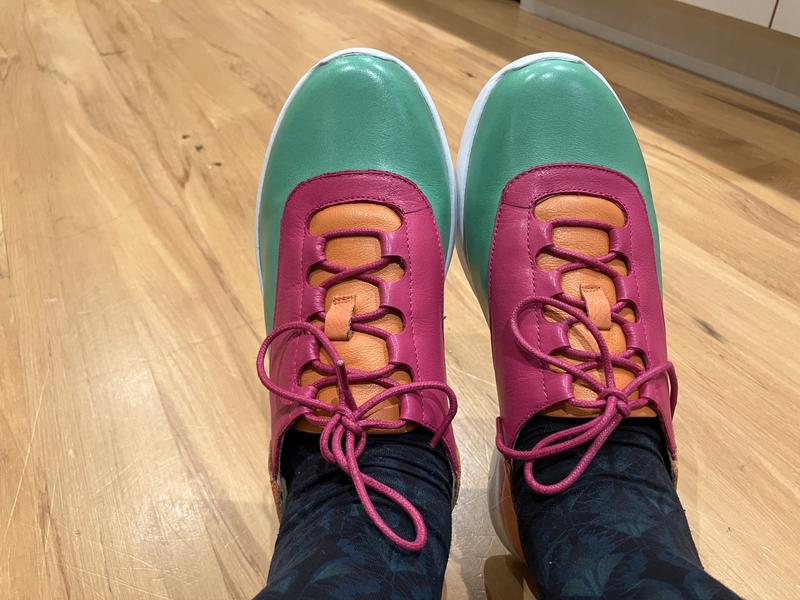 Fulvin Xf Emerald Fuchsia Multi Leather Sneakers by Ziera