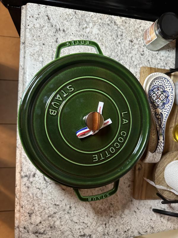 Staub Round Cocotte Basil 28cm/6.7L in Green | MYER